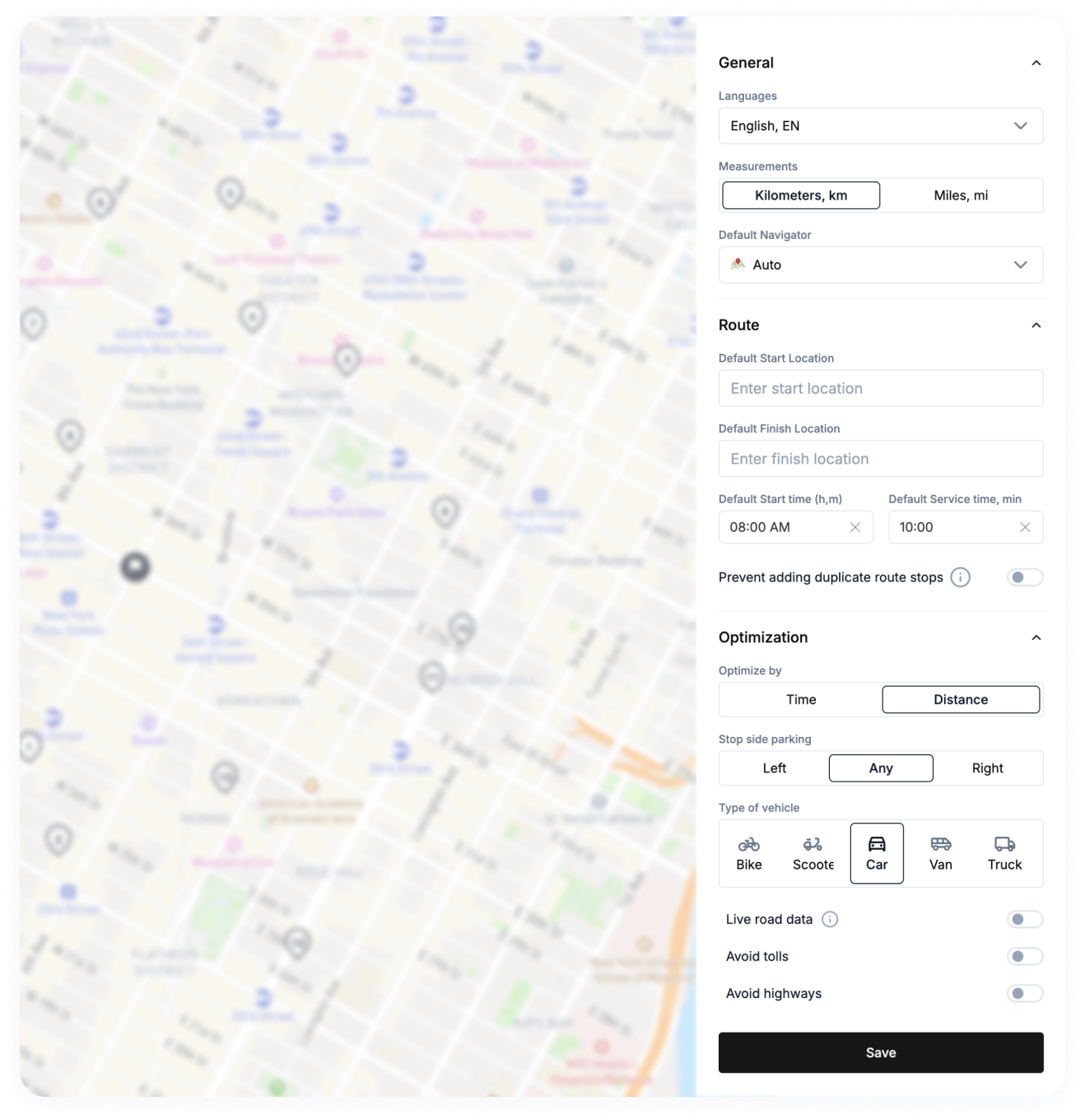 Global Route Settings