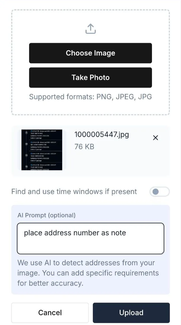 Set AI command and Upload added screenshots