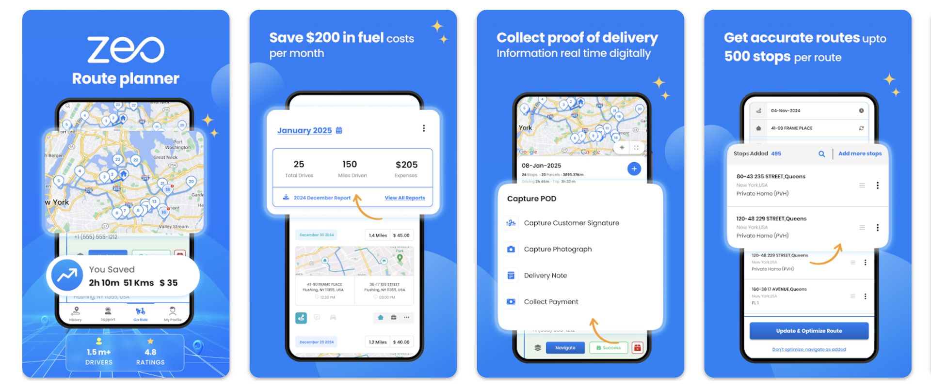 Zeo route optimization and planner