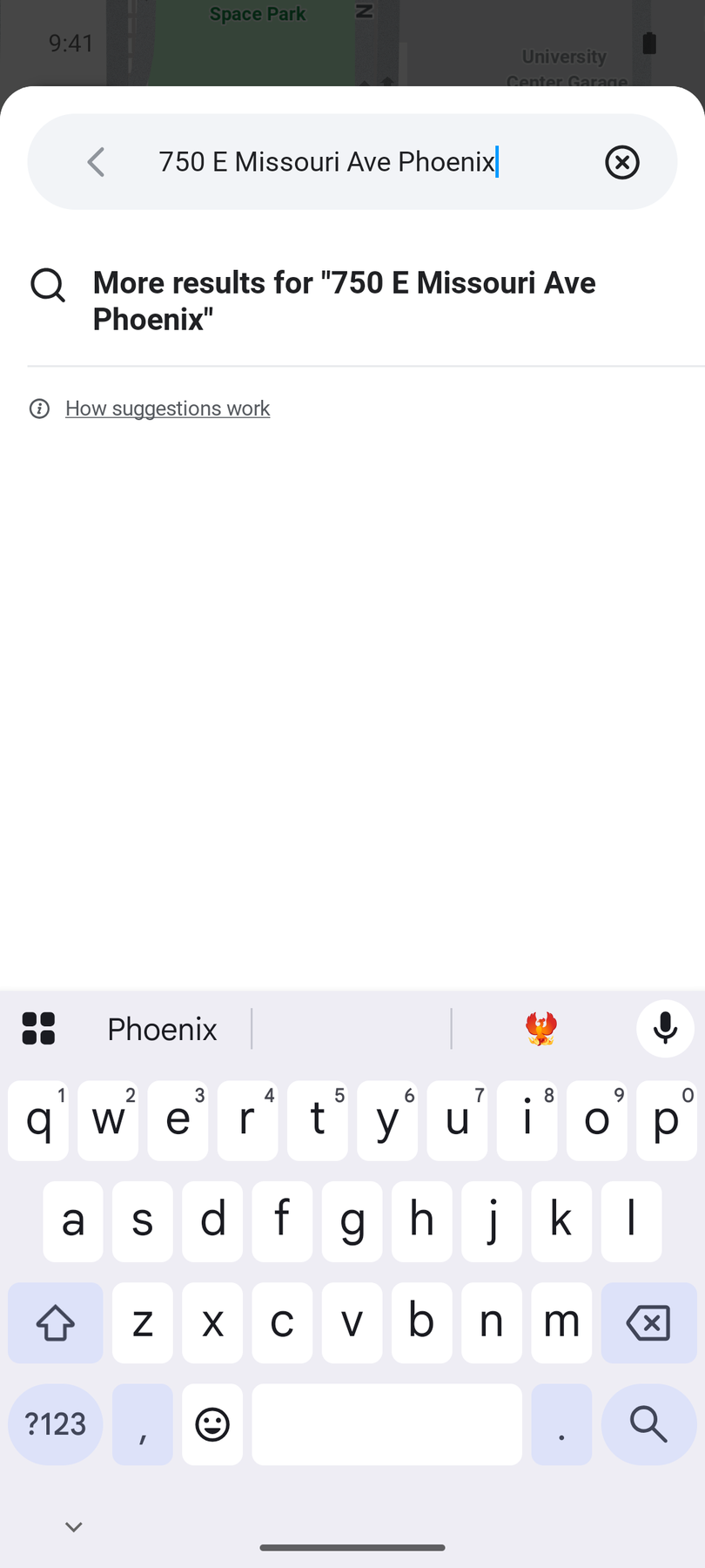 Waze address search returning no suggestions while offline